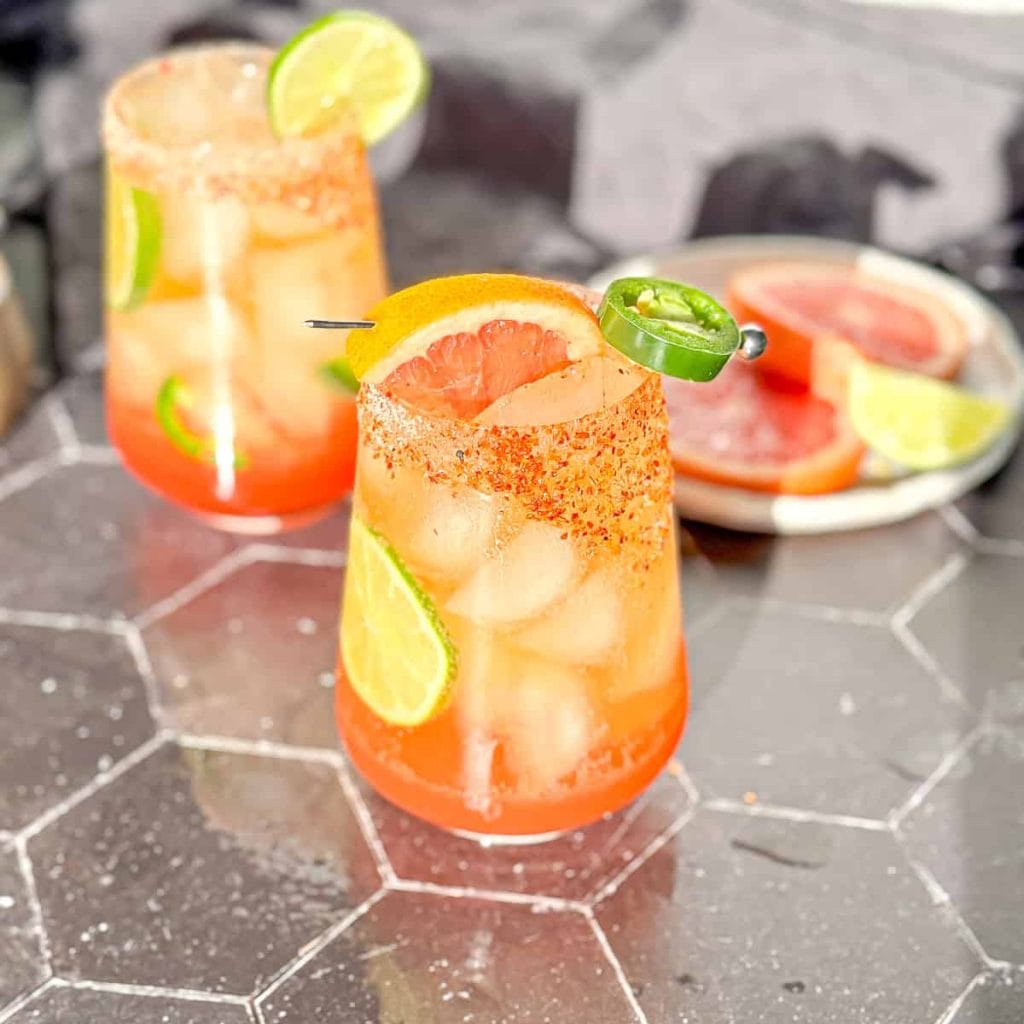 non alcoholic spicy paloma recipe refreshing mocktail with grapefruit lime and jalapeno kick